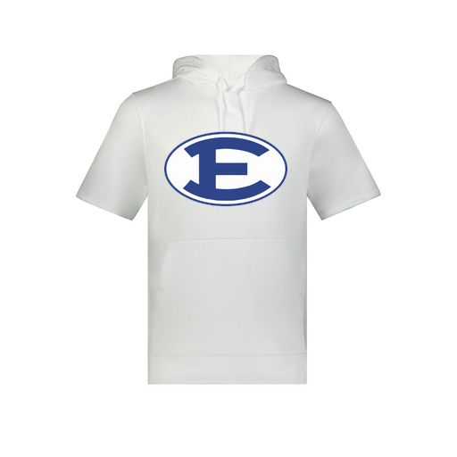 [6871.005.S-LOGO2] Men's Dri Fit Short Sleeve Hoodie (Adult S, White, Logo 2)