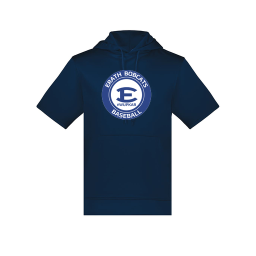 [6871.065.S-LOGO1] Men's Dri Fit Short Sleeve Hoodie (Adult S, Navy, Logo 1)