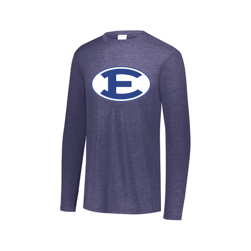 [FTLCUBNV-AXS-LOGO2] Decker Men's Tri-Blend T-Shirt - Long Sleeve (Adult XS, Navy, Logo 2)