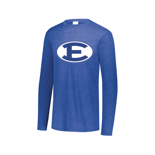 [FTLCUBRY-AXS-LOGO2] Decker Men's Tri-Blend T-Shirt - Long Sleeve (Adult XS, Royal, Logo 2)