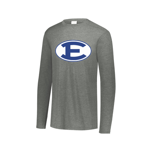 [FTLCUBGY-AXS-LOGO2] Decker Men's Tri-Blend T-Shirt - Long Sleeve (Adult XS, Gray, Logo 2)