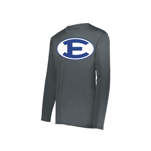 [222823.059.S-LOGO2] Youth LS Smooth Sport Shirt (Youth S, Gray, Logo 2)