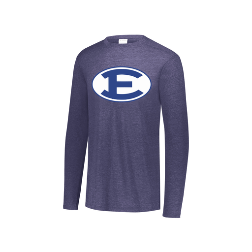 [FTLCUBNV-YS-LOGO2] Decker Youth Tri-Blend T-Shirt - Long Sleeve (Youth S, Navy, Logo 2)