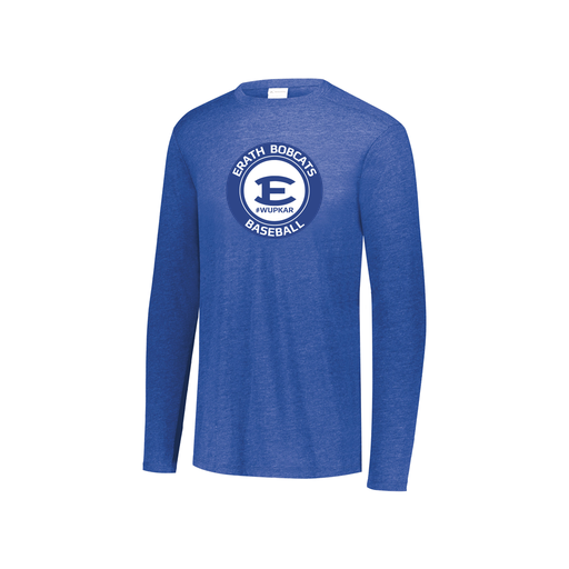 [FTLCUBRY-YS-LOGO1] Decker Youth Tri-Blend T-Shirt - Long Sleeve (Youth S, Royal, Logo 1)