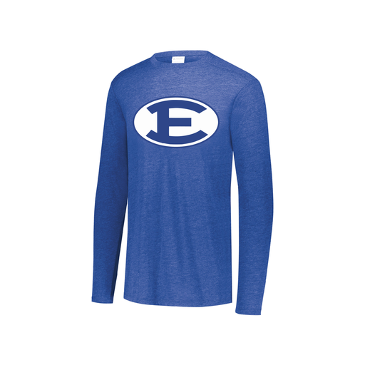 [FTLCUBRY-YS-LOGO2] Decker Youth Tri-Blend T-Shirt - Long Sleeve (Youth S, Royal, Logo 2)