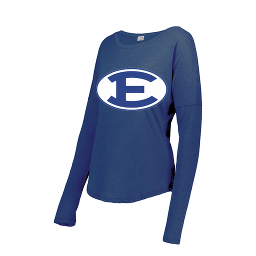 [FTLCUBRY-FAS-LOGO2] Decker Women's Tri-Blend T-Shirt - Long Sleeve (Female Adult S, Royal, Logo 2)